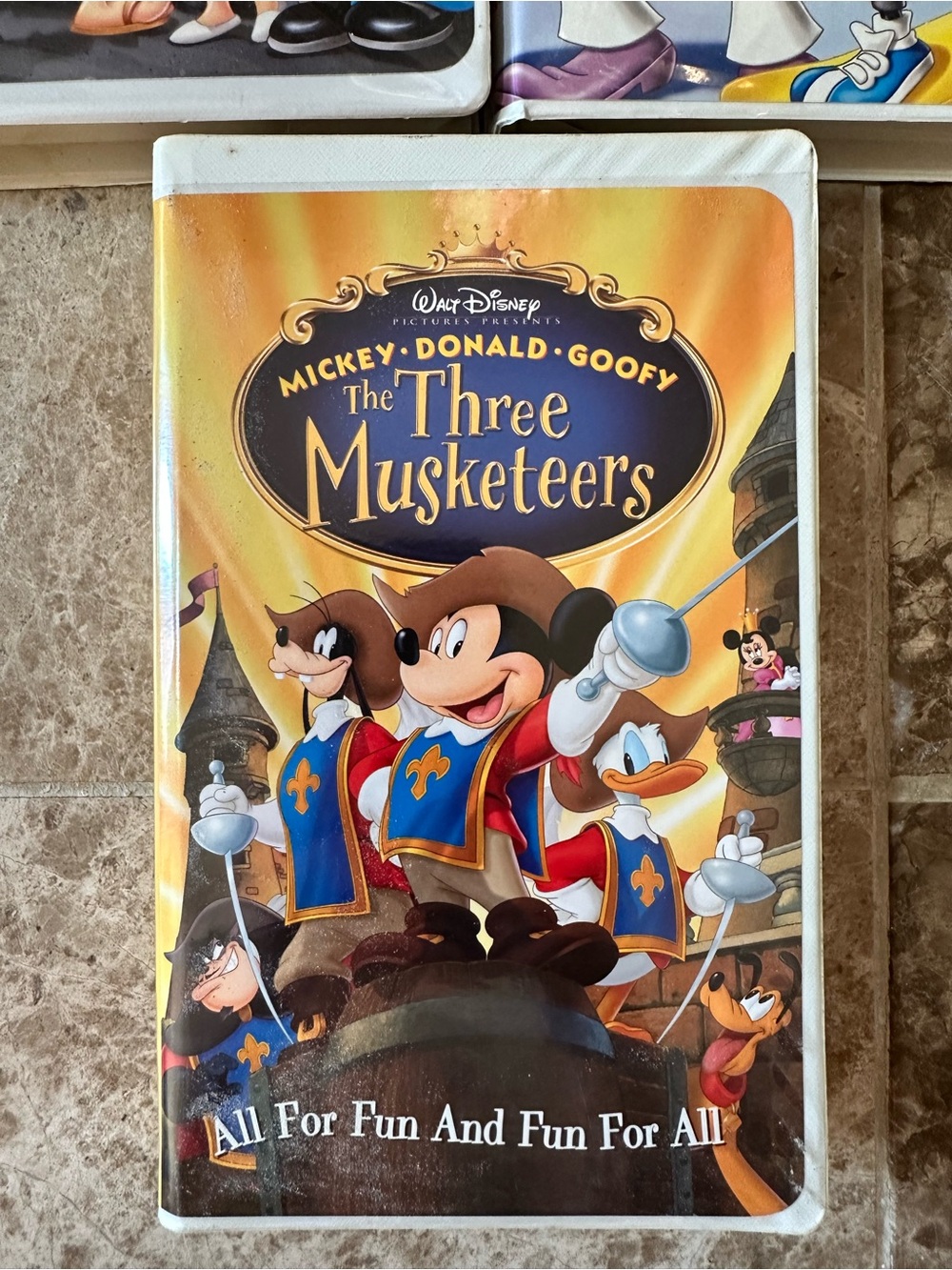 Disney The Three Musketeers VHS with Clamshell